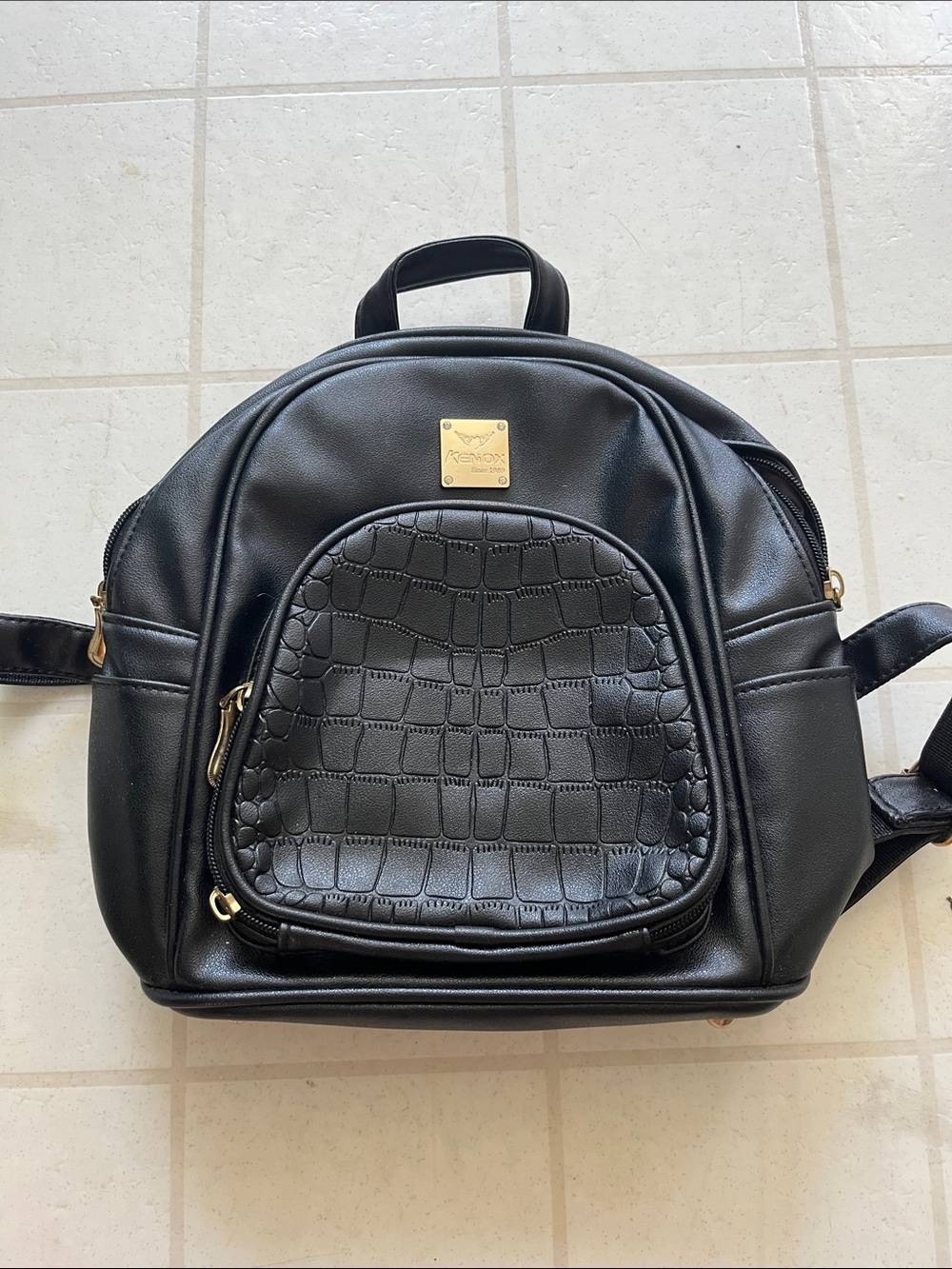 Kenox Faux Leather Mini Backpack